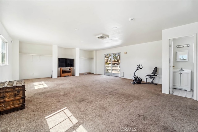 view of carpeted living room