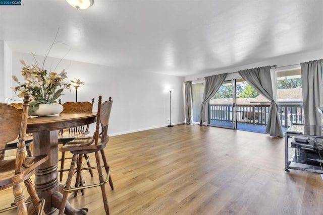 dining room with hardwood / wood-style floors