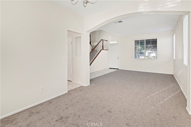 view of carpeted empty room