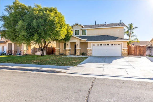 view of front of house with a front yard