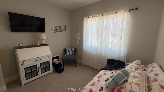 view of carpeted bedroom