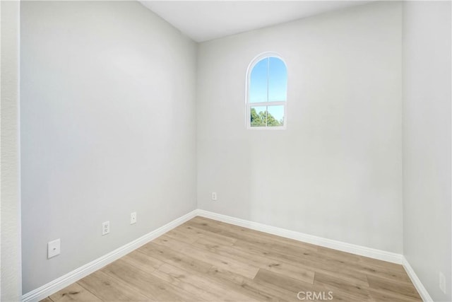 empty room featuring light hardwood / wood-style flooring