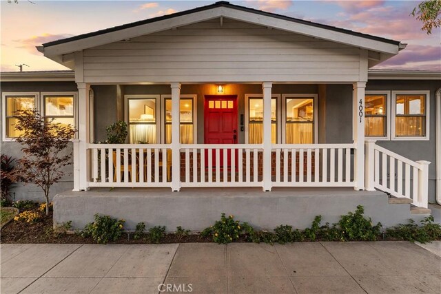 view of front of house with a porch