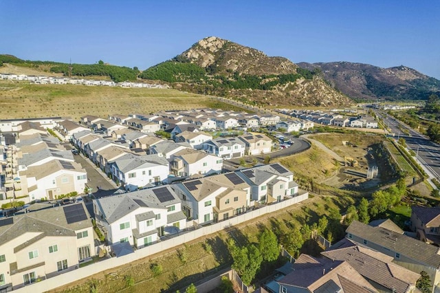 bird's eye view featuring a mountain view