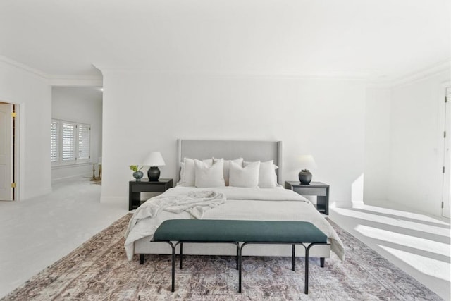 bedroom featuring ornamental molding