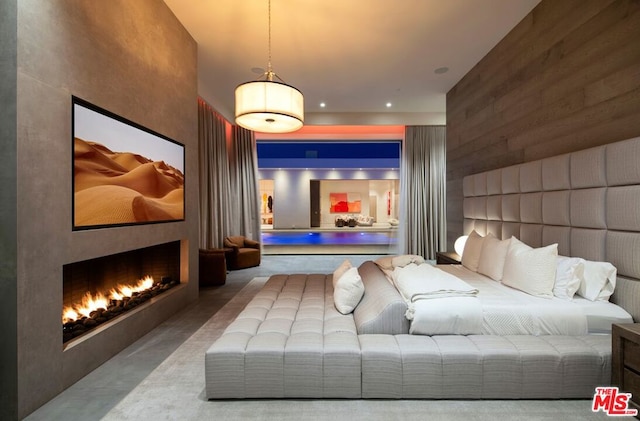 cinema featuring a fireplace