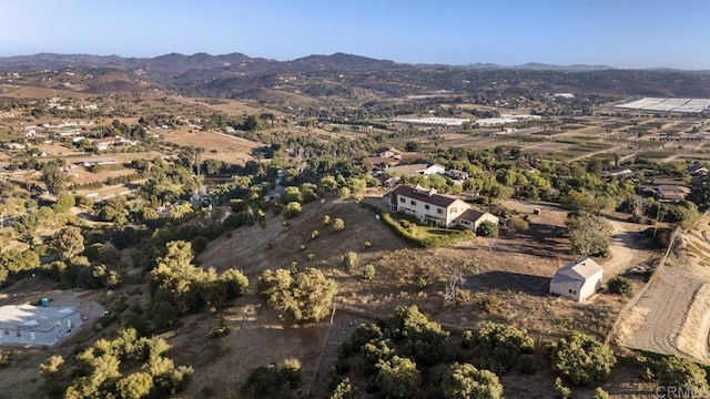 aerial view featuring a mountain view