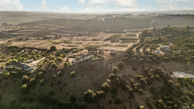 bird's eye view featuring a rural view