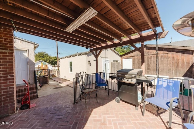 view of patio / terrace featuring grilling area