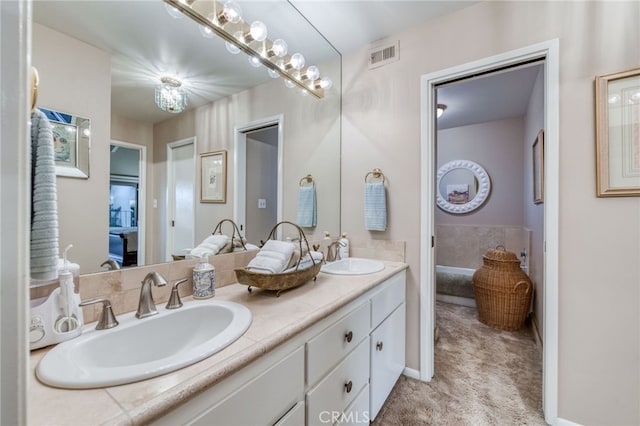 bathroom with vanity