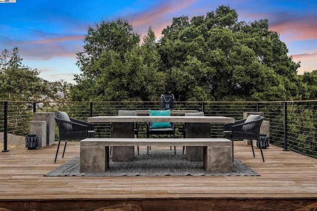 view of deck at dusk