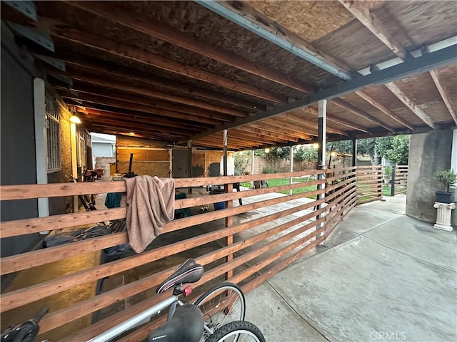 view of horse barn