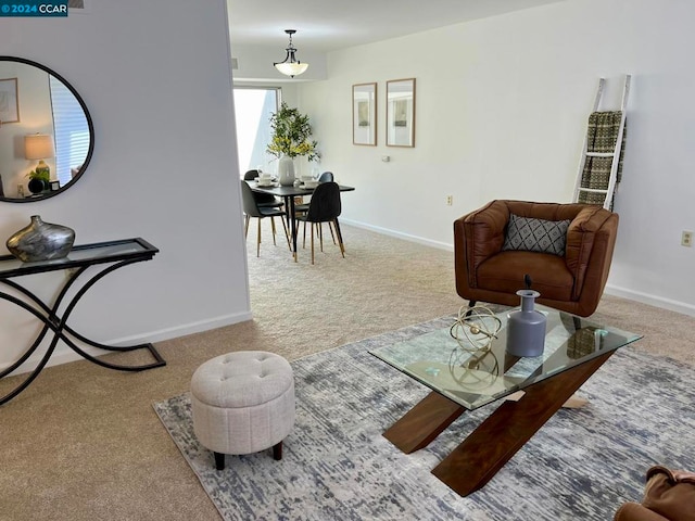 view of carpeted living room