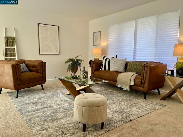 view of carpeted living room