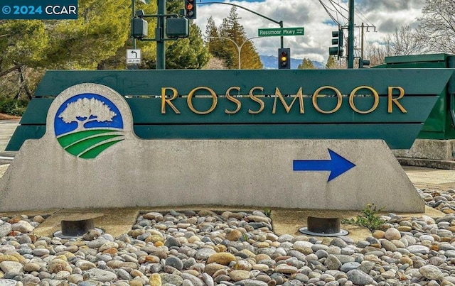 view of community sign