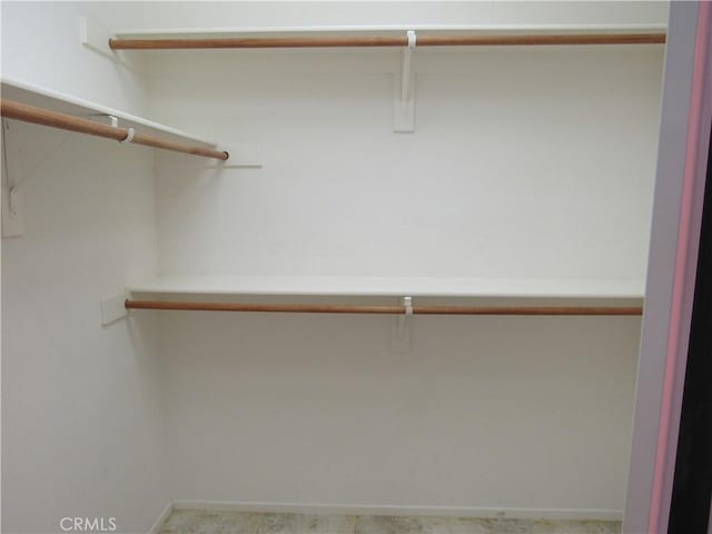 view of walk in closet