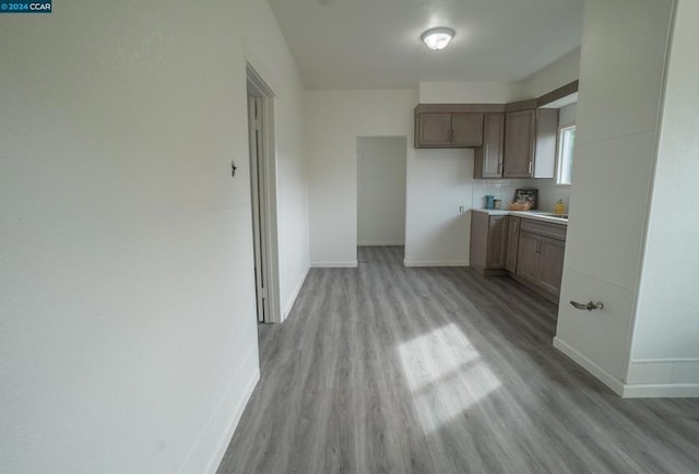 kitchen featuring light hardwood / wood-style floors