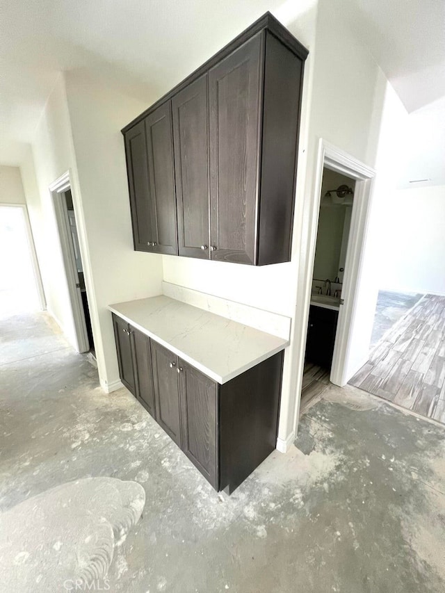 hallway with sink