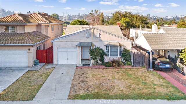 view of front facade with a garage