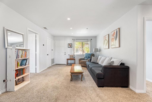 view of carpeted living room