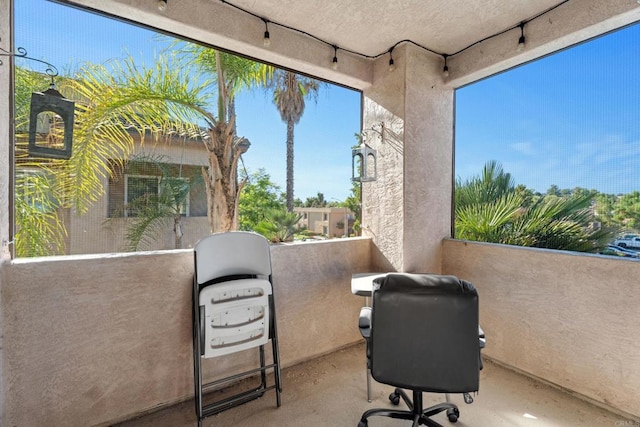 view of patio / terrace featuring a balcony