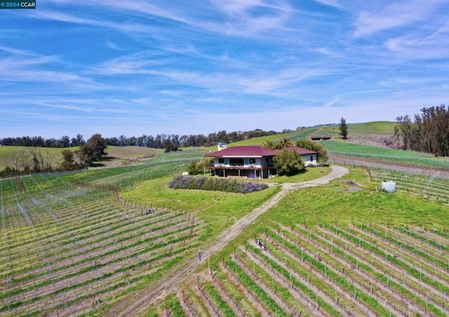 view of yard featuring a rural view