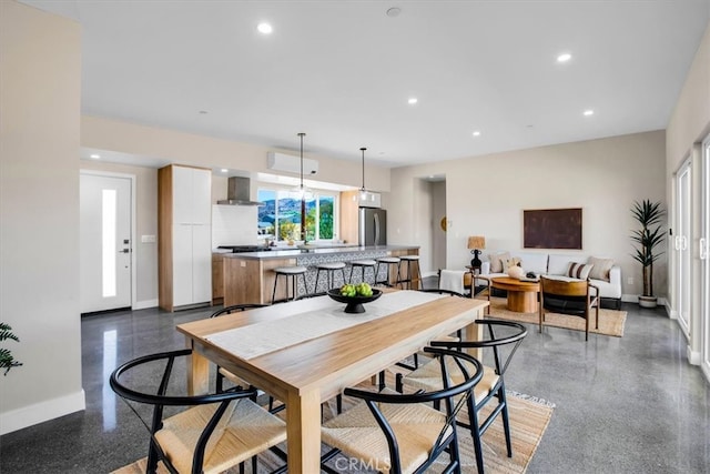 view of dining area