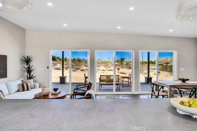 6614 Sunset Rd, Joshua Tree, CA 92252 - living room featuring healthy amount of natural light and recessed lighting