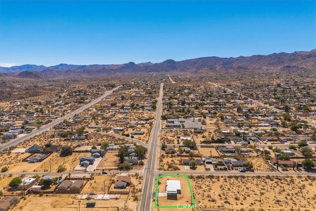 bird's eye view featuring a mountain view