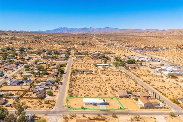 6614 Sunset Rd, Joshua Tree, CA 92252 - view of rural area featuring a desert landscape, a mountainous background, and property boundaries highlighted