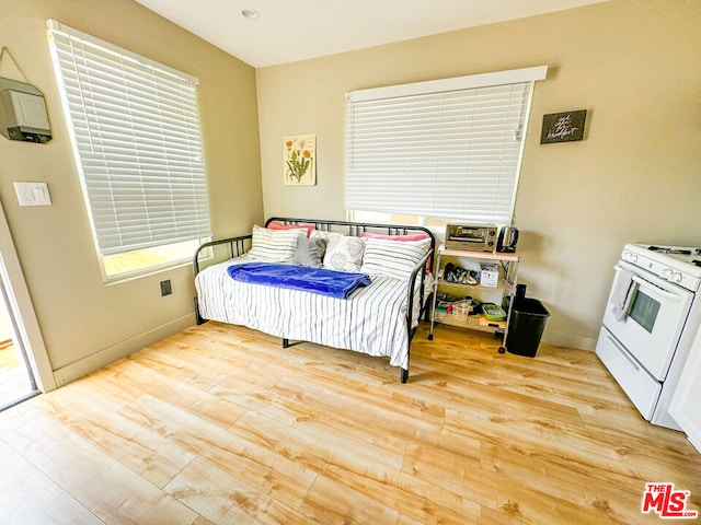 bedroom featuring light hardwood / wood-style floors