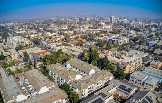 aerial view featuring a city view