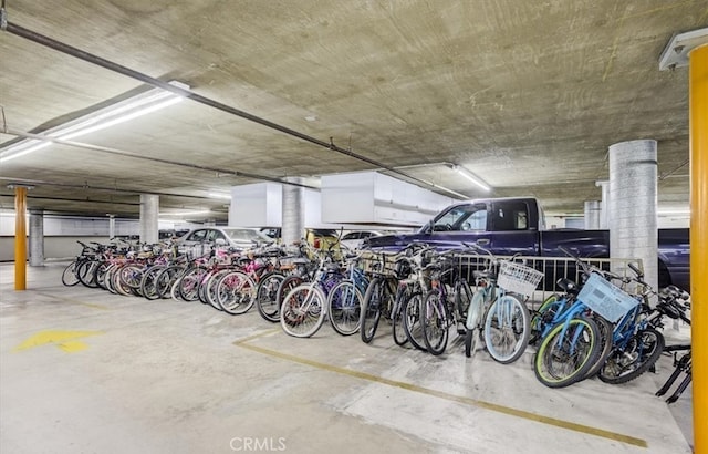 garage with bike storage