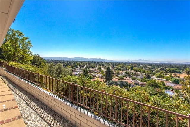 balcony with a mountain view