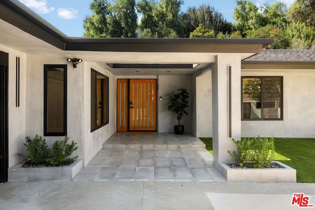 view of doorway to property