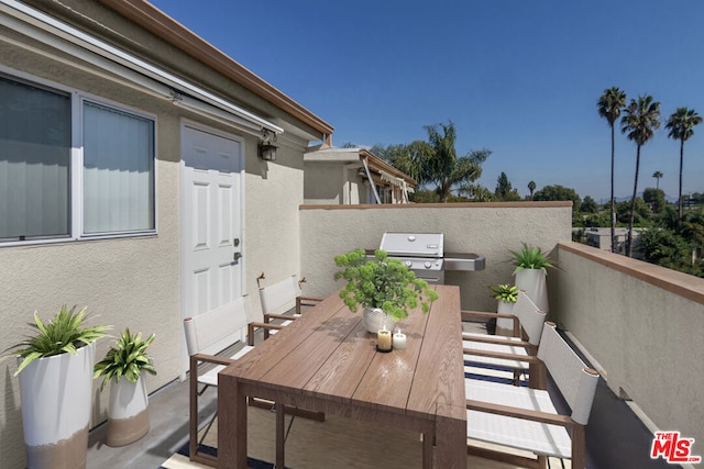 view of patio / terrace featuring a grill