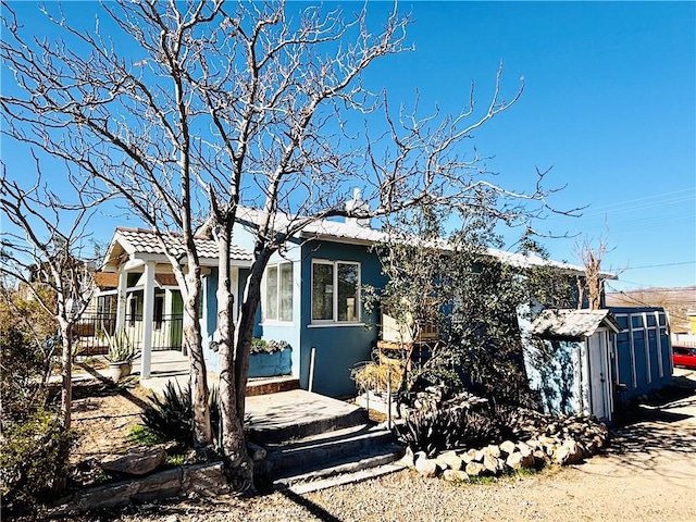 view of front of home with a porch