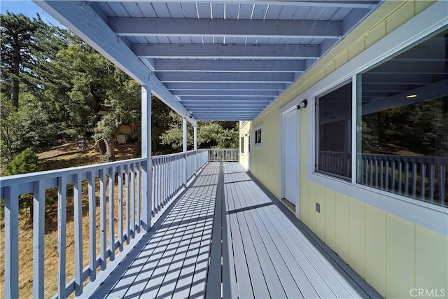 view of wooden terrace