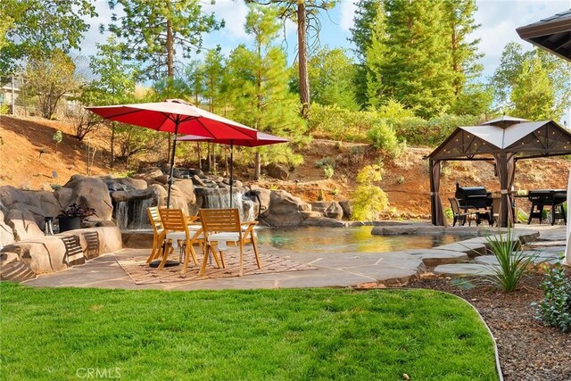 5772 Acorn Ridge Dr, Paradise, CA 95969 - view of patio featuring a gazebo and area for grilling