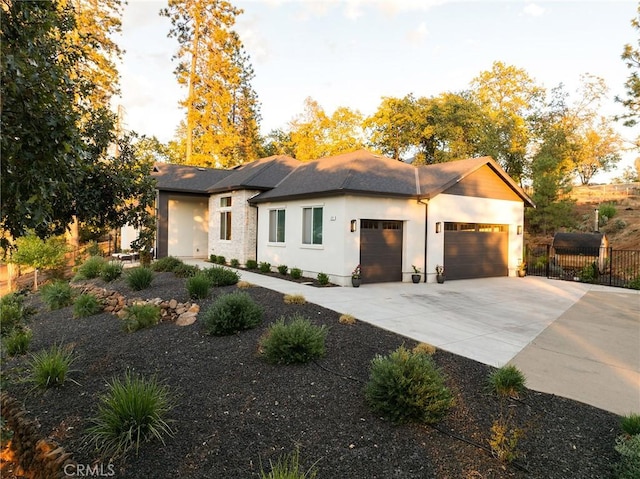 view of front of home featuring a garage