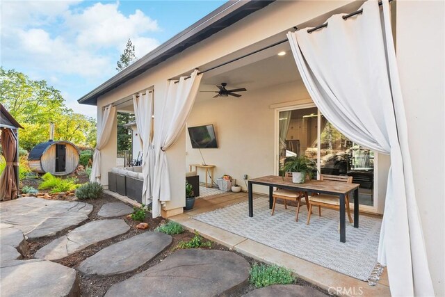 5772 Acorn Ridge Dr, Paradise, CA 95969 - view of patio / terrace featuring a ceiling fan and outdoor dining space