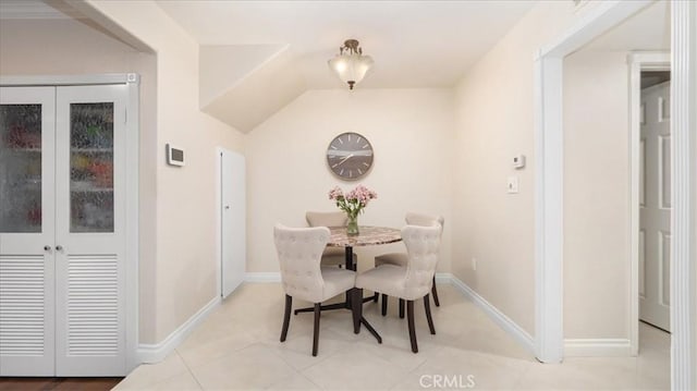 view of tiled dining room