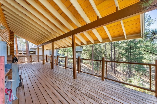 view of wooden terrace