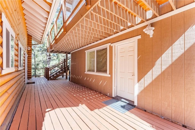 view of wooden deck