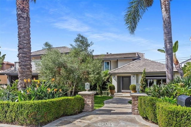 view of front of home featuring stucco siding