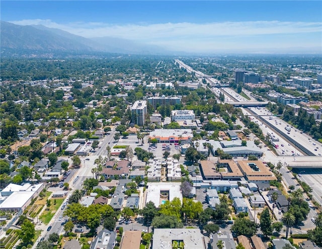 bird's eye view featuring a mountain view