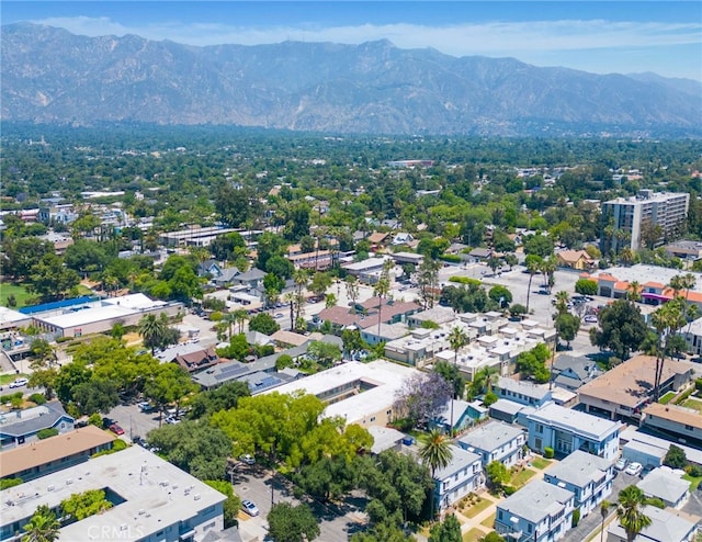 aerial view featuring a mountain view