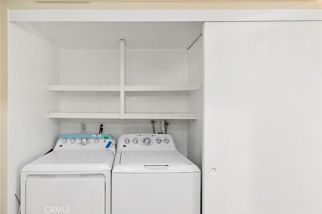 laundry room with washer and clothes dryer