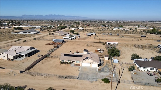 aerial view with a mountain view