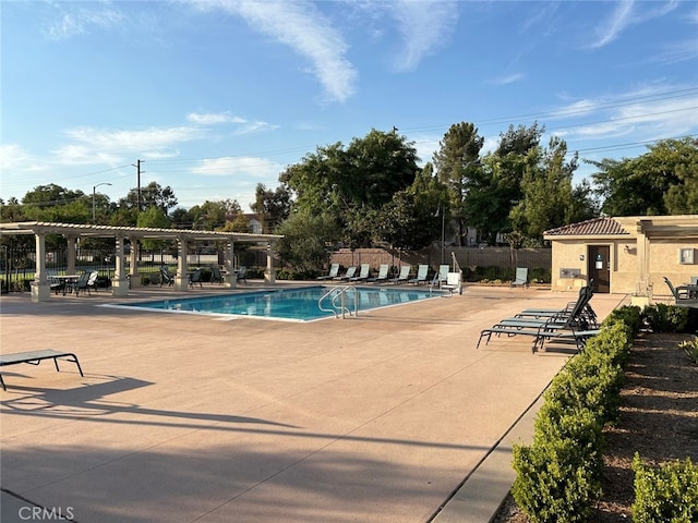 view of pool with a patio area